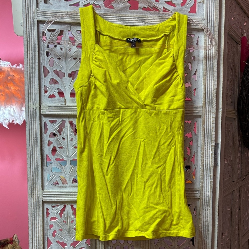 Express Vibrant Yellow Tank Top Size: Small